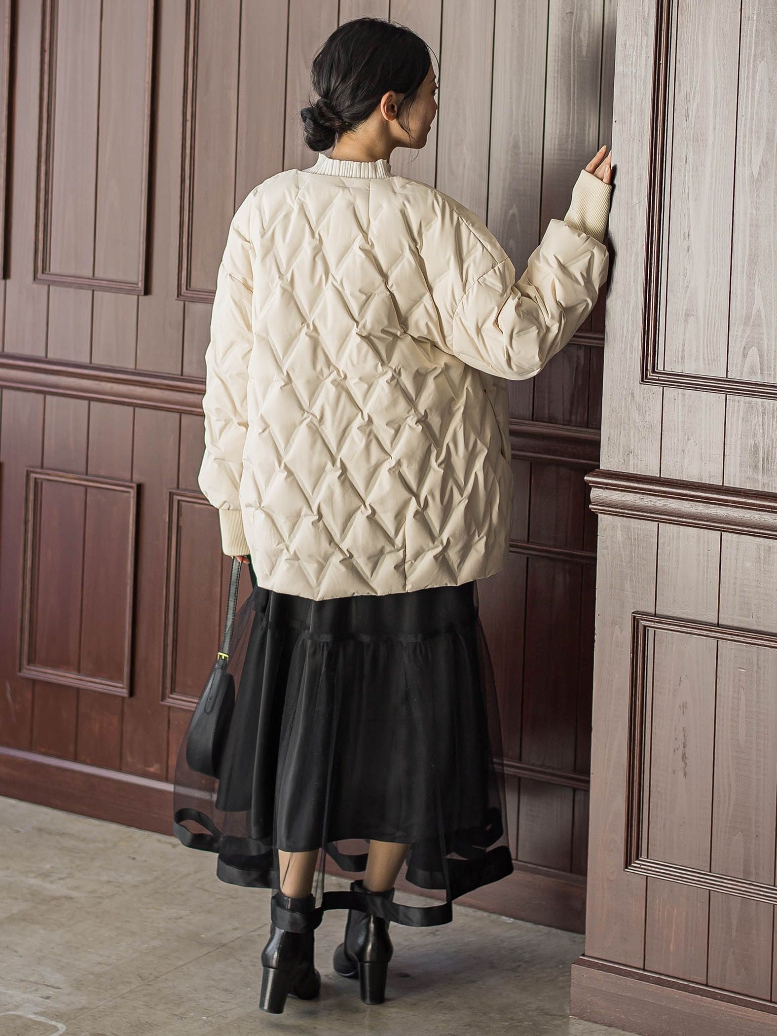 ステッチレスダウンコート