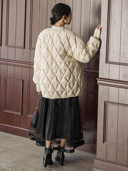 ステッチレスダウンコート