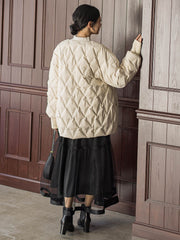 ステッチレスダウンコート