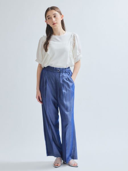 tシャツ スムースギャザースリーブカットトップス「洗濯機で洗える」 レディース スムースギャザースリーブカットトップス≪洗濯機で洗える
