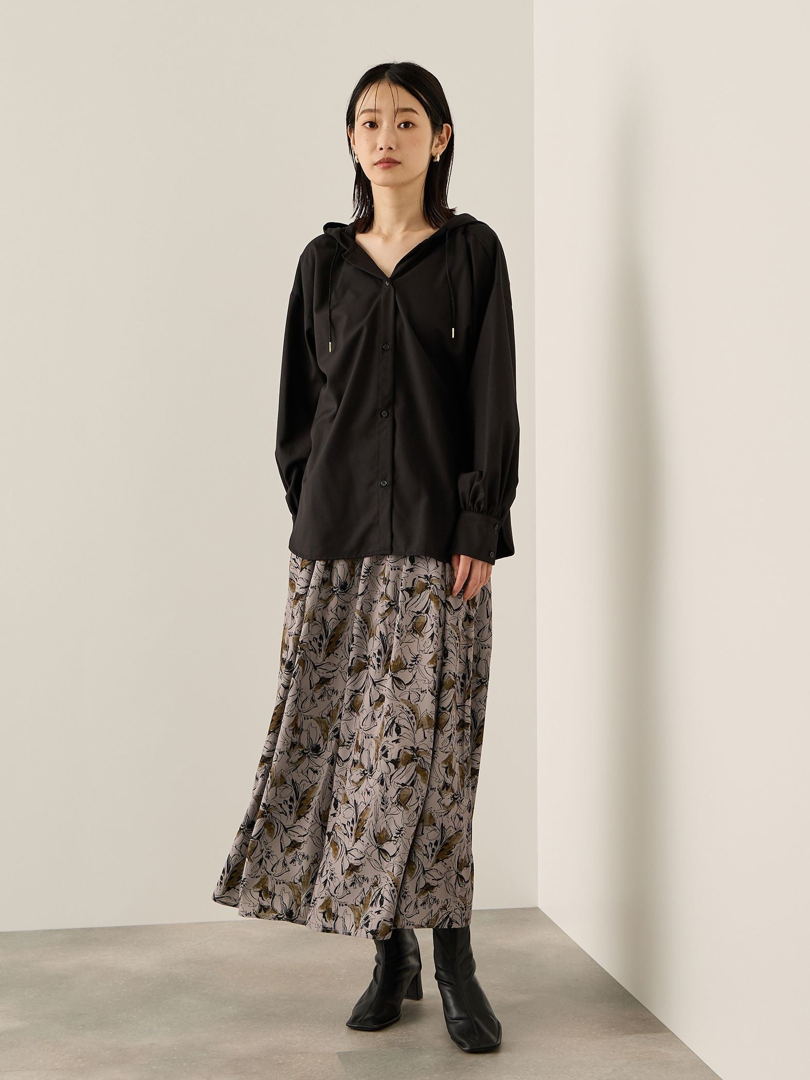 アートフラワースカートライクパンツ≪手洗い可能≫