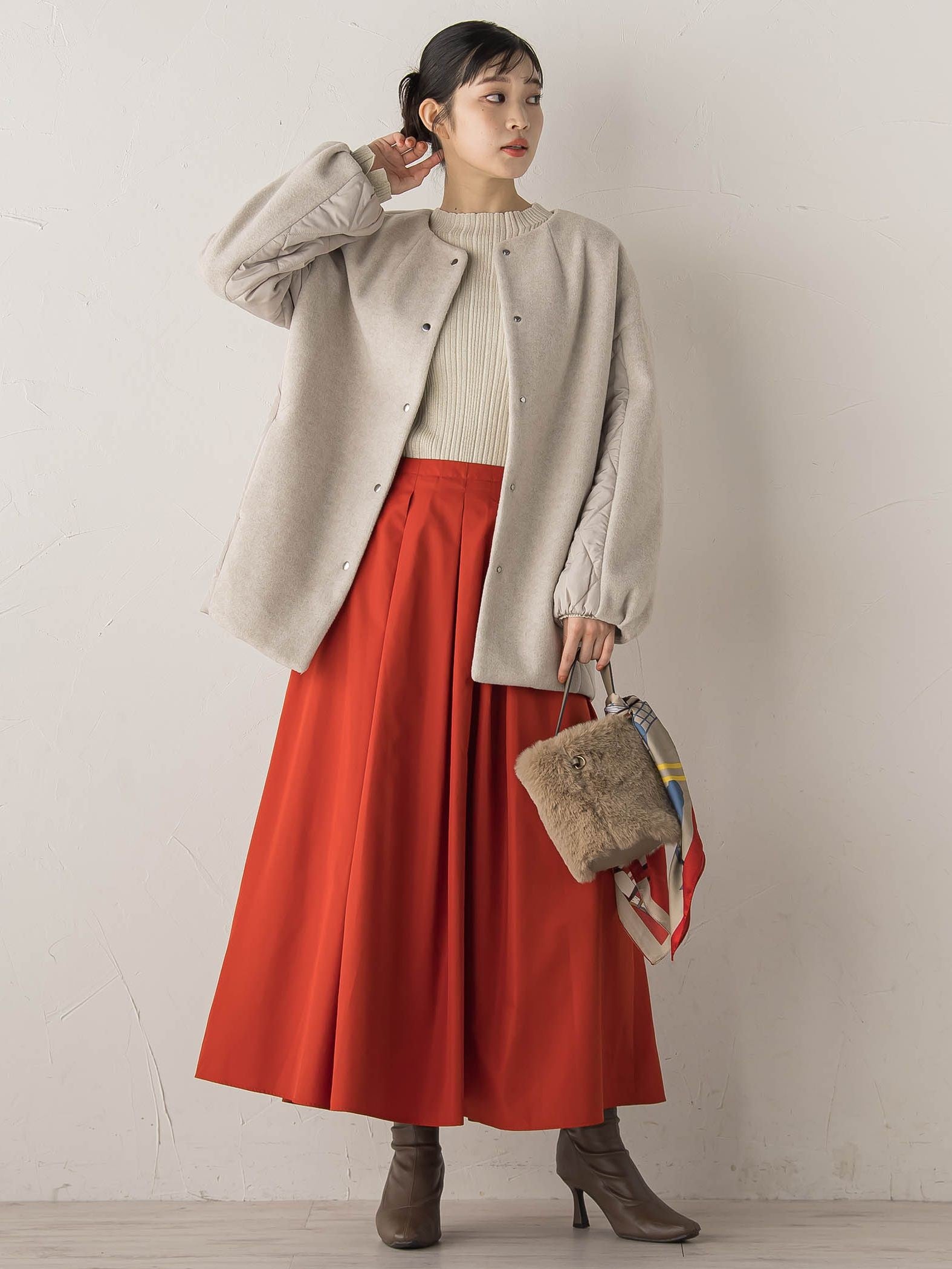 タフタタックスカート≪洗濯機で洗える≫