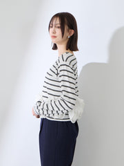 ラッフルヘムクロプトプルオーバー