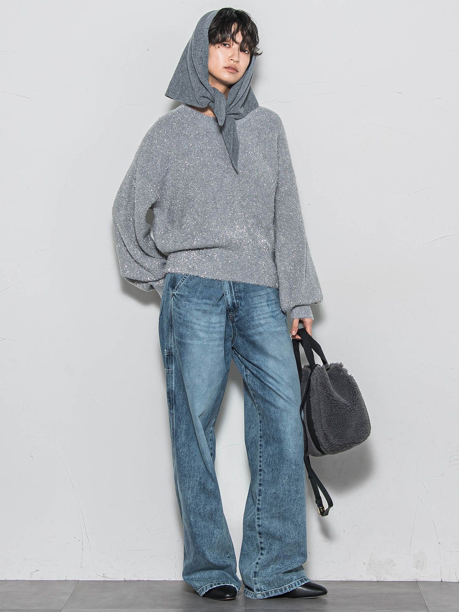 【WEB限定】ラメフェザーニット≪手洗い可能≫