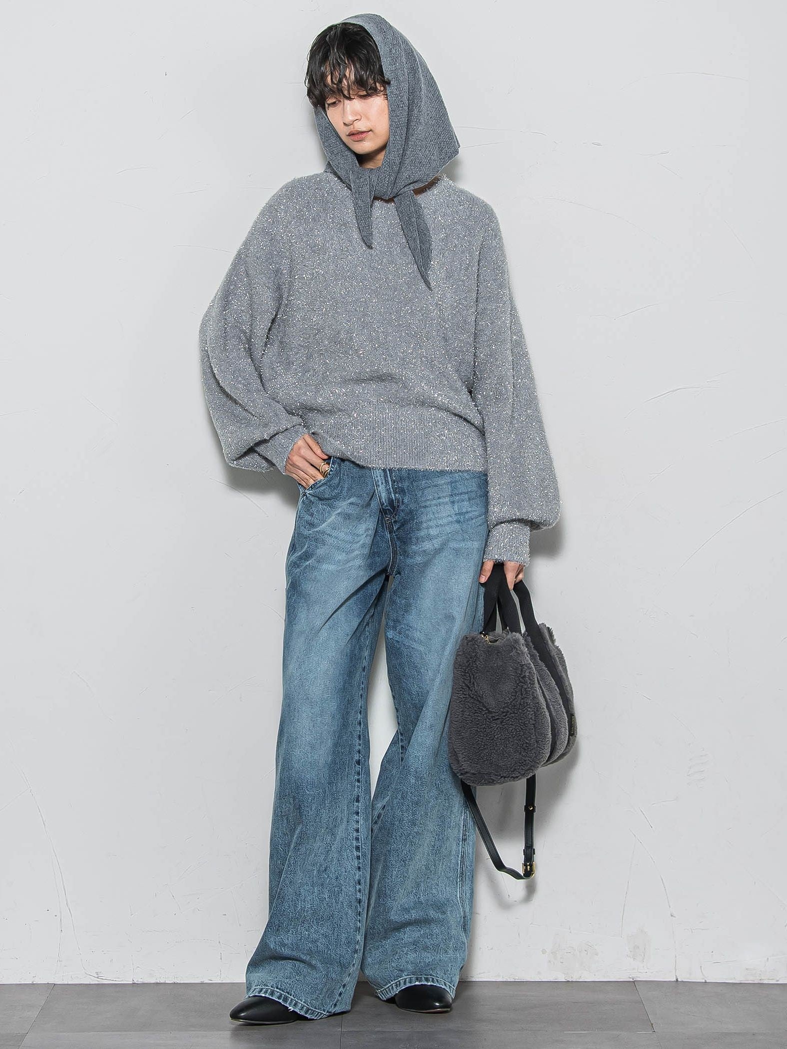 【WEB限定】ラメフェザーニット≪手洗い可能≫