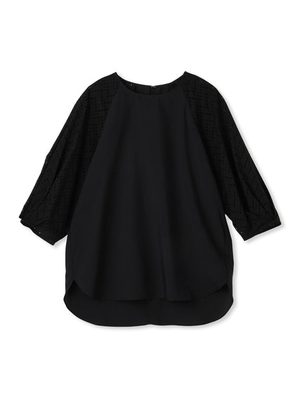 【WEB限定】ローンレース切り替えブラウス