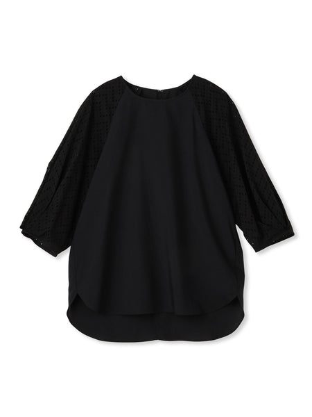 【WEB限定】ローンレース切り替えブラウス