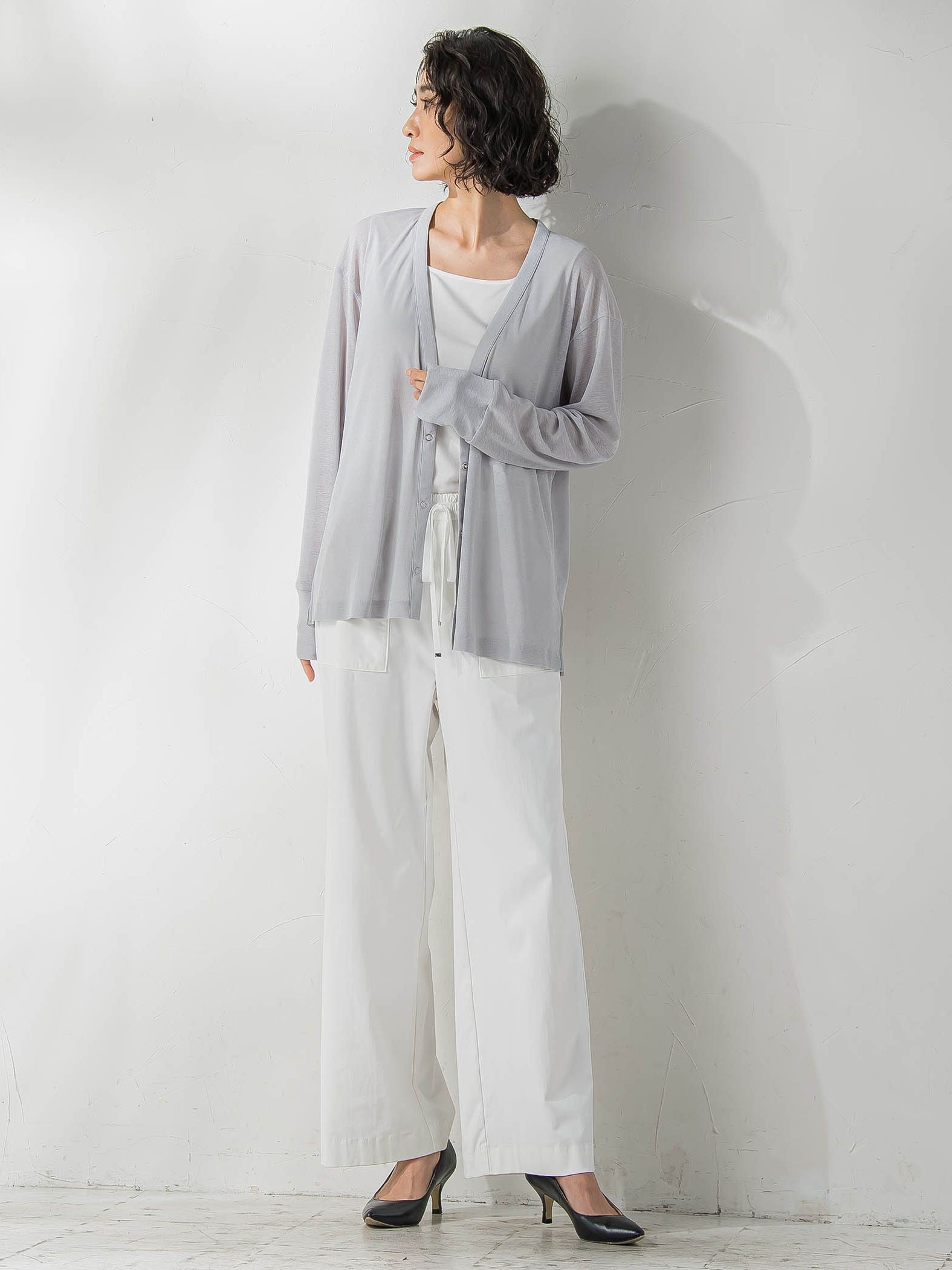 【WEB限定】ハイテンションワイドパンツ≪洗濯機で洗える≫
