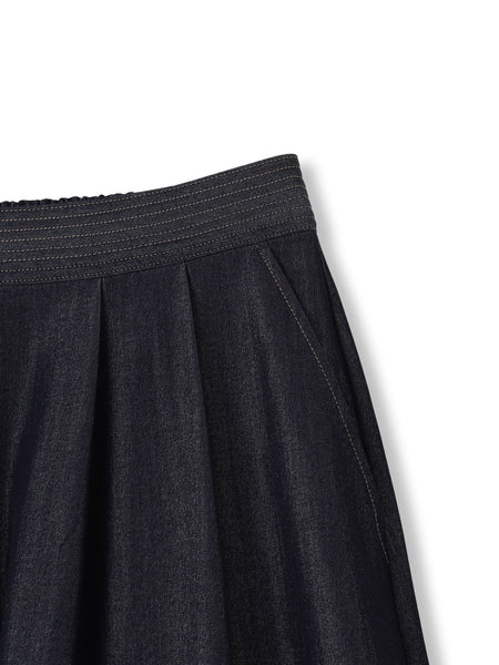 【カタログ掲載】フレアヘムキュロットパンツ≪洗濯機で洗える≫