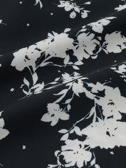 パウダーサテンパネルプリントワイドパンツ