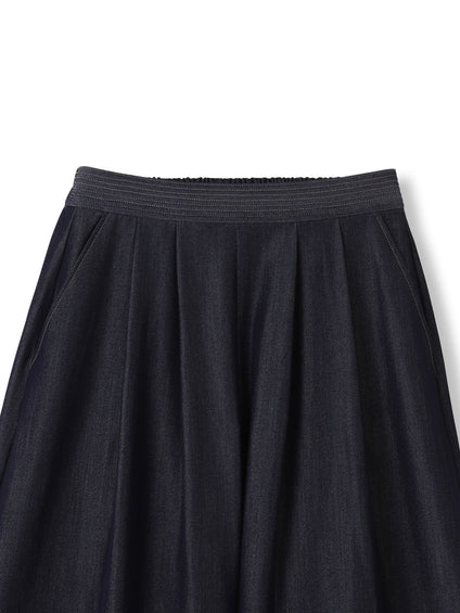 【カタログ掲載】フレアヘムキュロットパンツ≪洗濯機で洗える≫