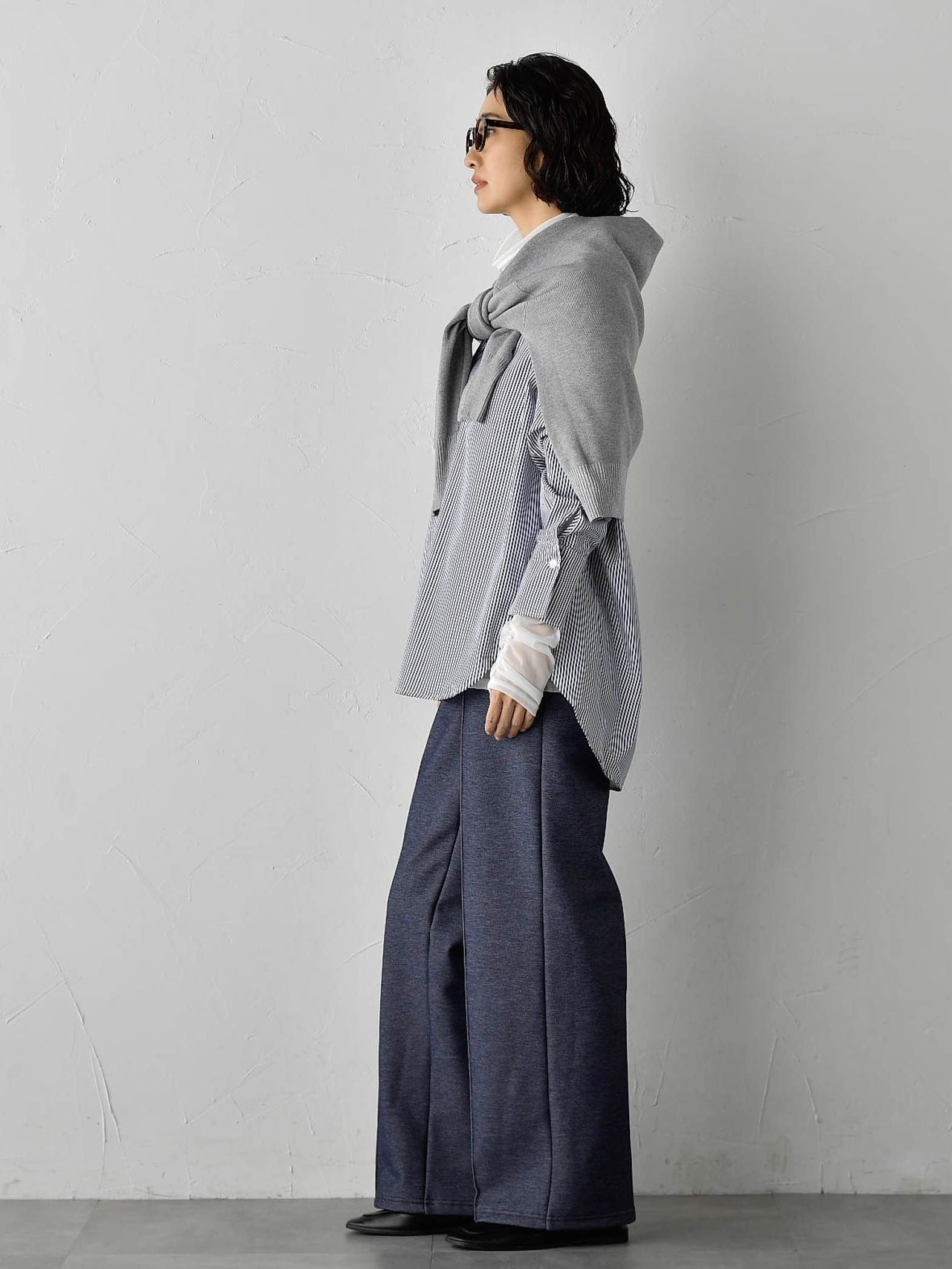 【大きいサイズ】シアー切り替えカットソー