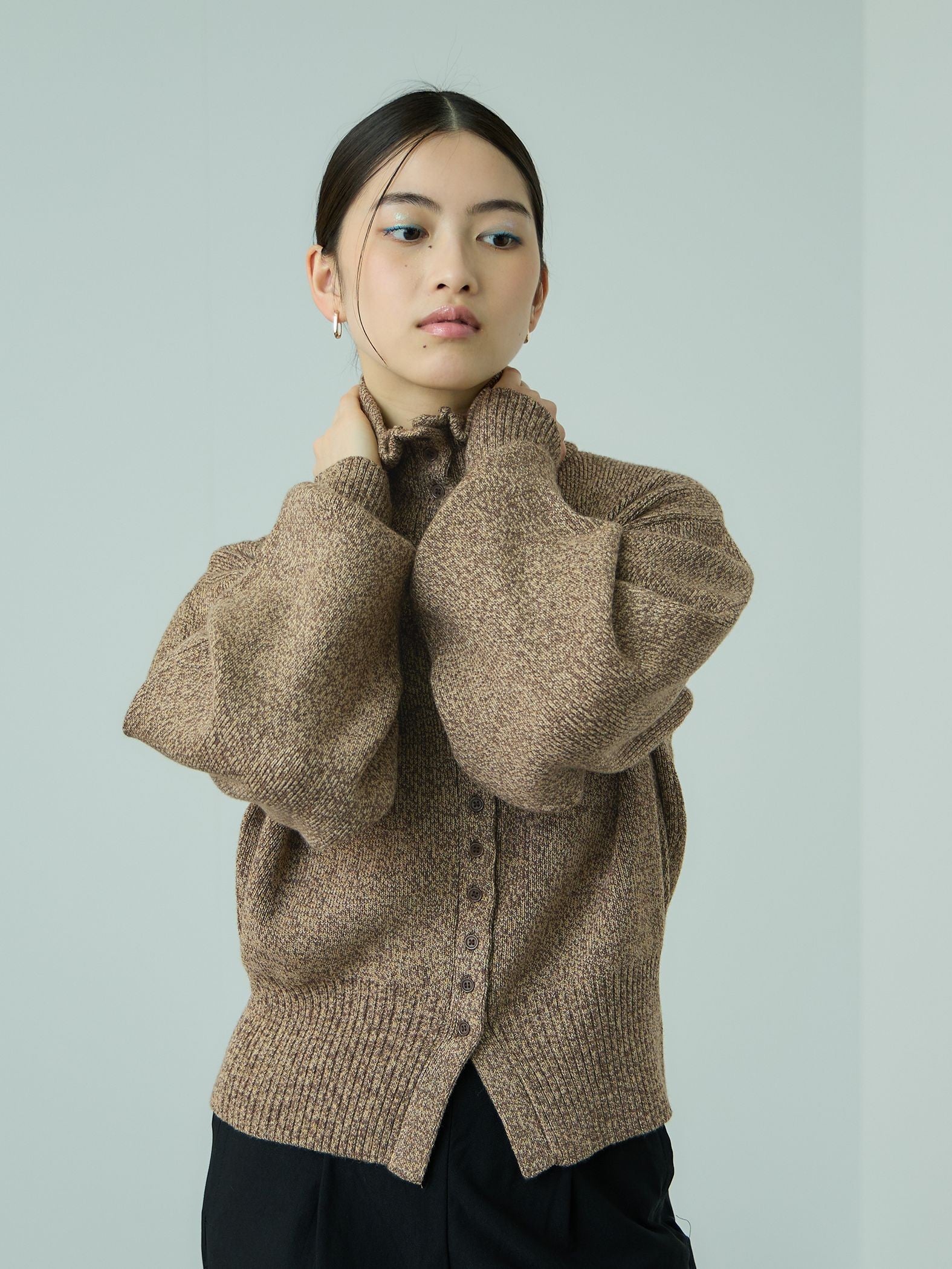 メニボタン2WAYネックニット≪手洗い可能≫