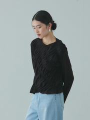 ギャザーラインフロントカットソー≪洗濯機で洗える≫