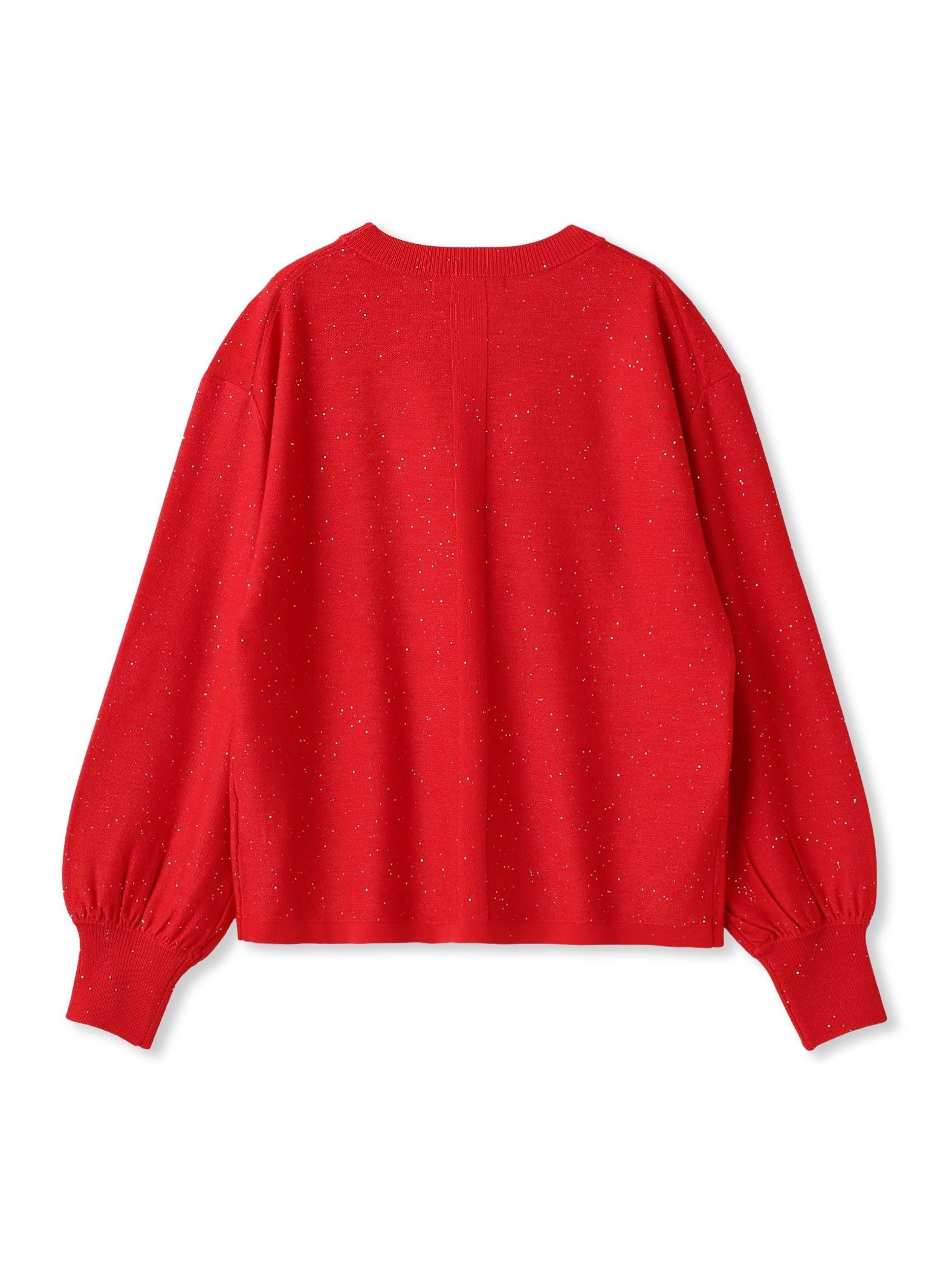 ミニスパンコールクルーネックニット≪手洗い可能≫