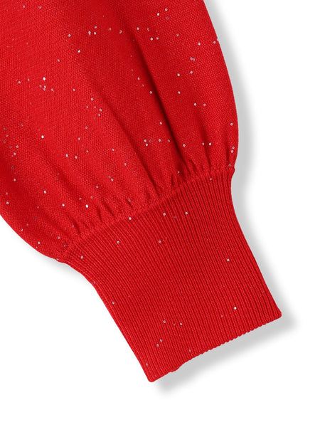 ミニスパンコールクルーネックニット≪手洗い可能≫