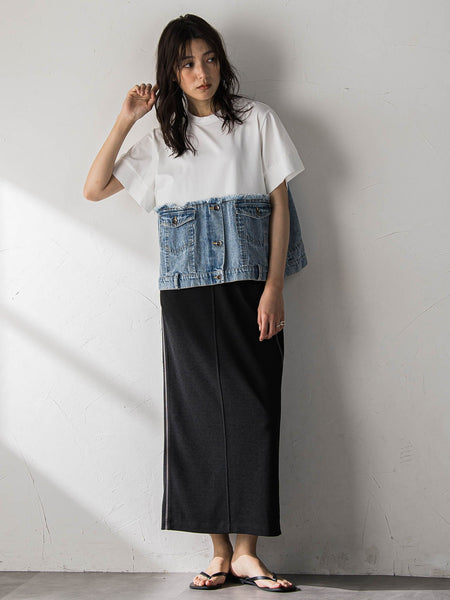 デニムドッキングTシャツ