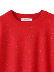 ミニスパンコールクルーネックニット≪手洗い可能≫