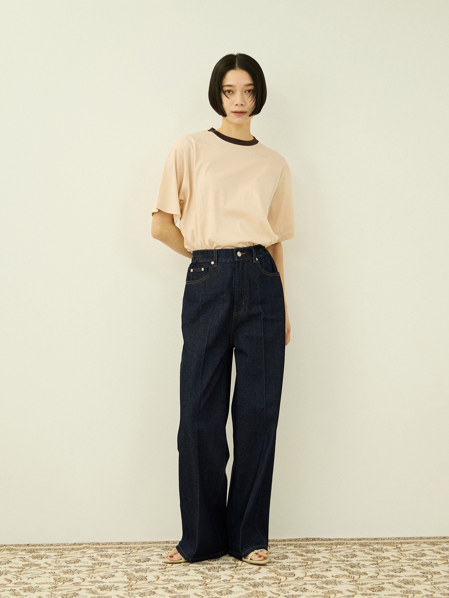 【汗染み防止】 ひんやりリンガーTシャツ