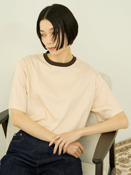 【一日、清潔感。】汗じみケア ひんやりリンガーTシャツ