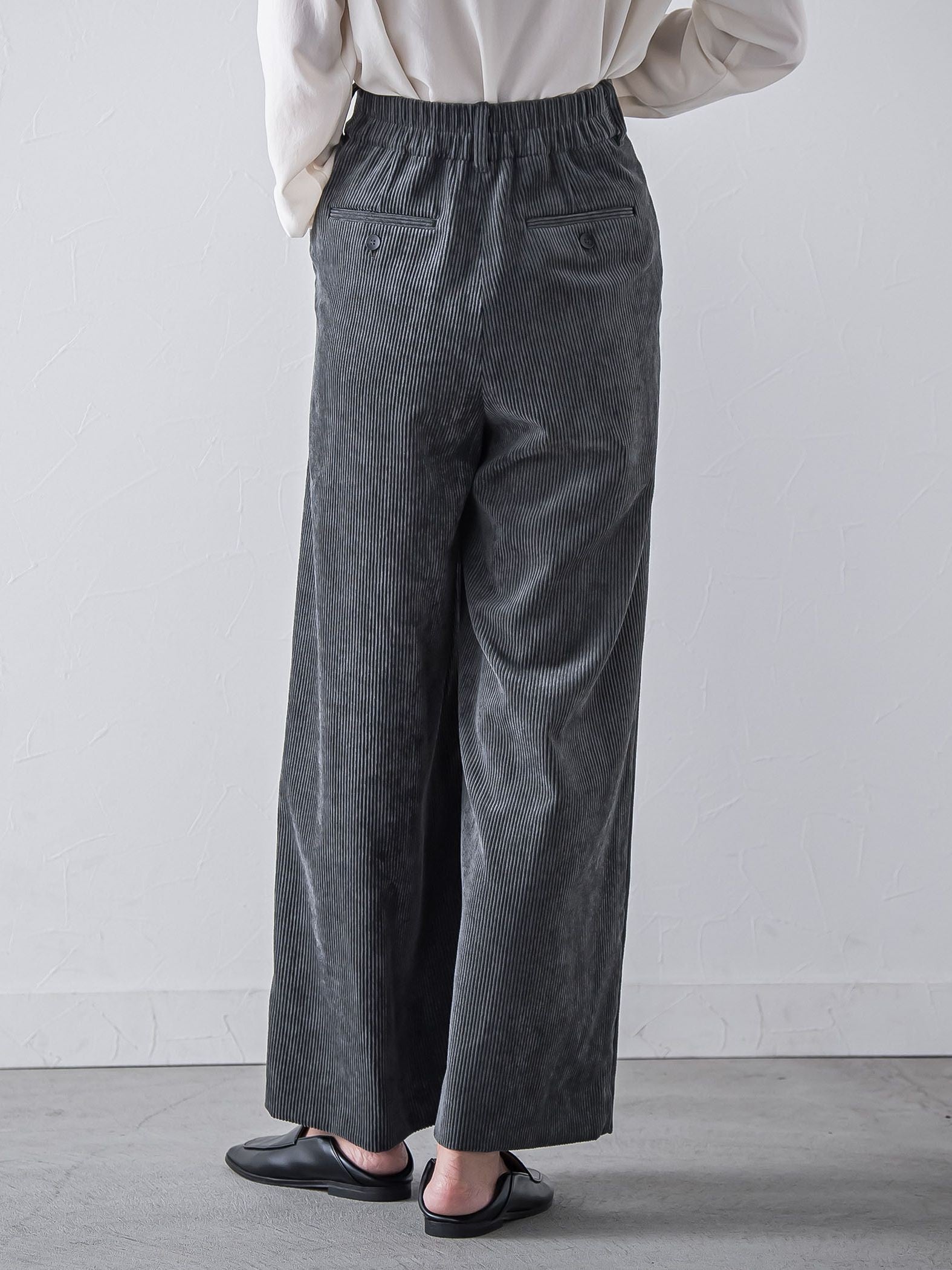 コーデュロイワイドパンツ≪洗濯機で洗える≫