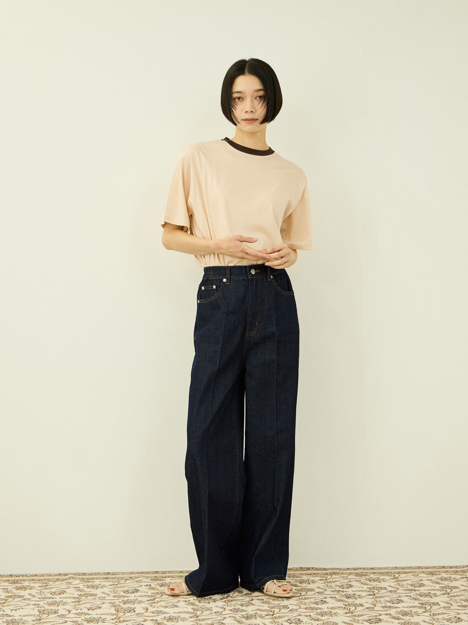 【汗染み防止】 ひんやりリンガーTシャツ