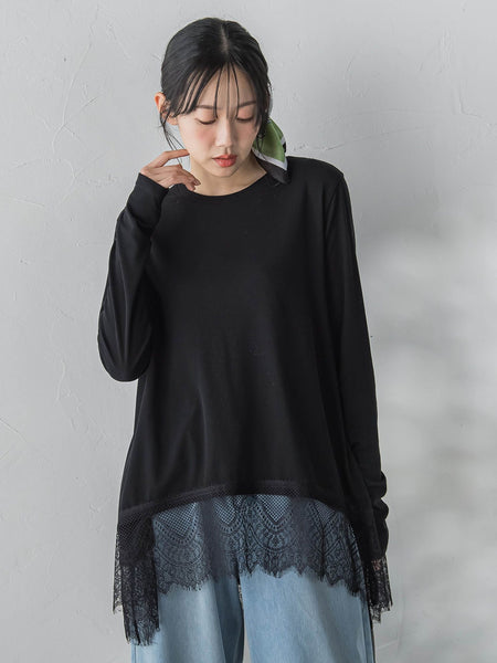 裾レーストップス≪手洗い可能≫