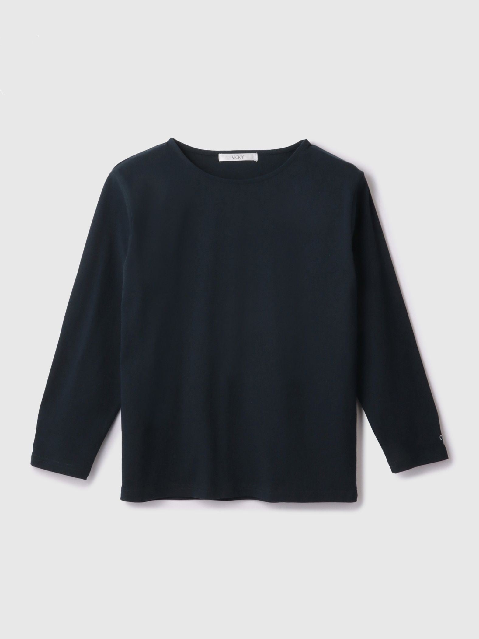 【シーズンレス】袖刺繍コットンプルオーバー