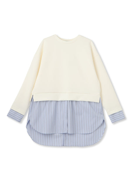 【一部店舗限定販売】ダンボール×ストライプドッキングトップス