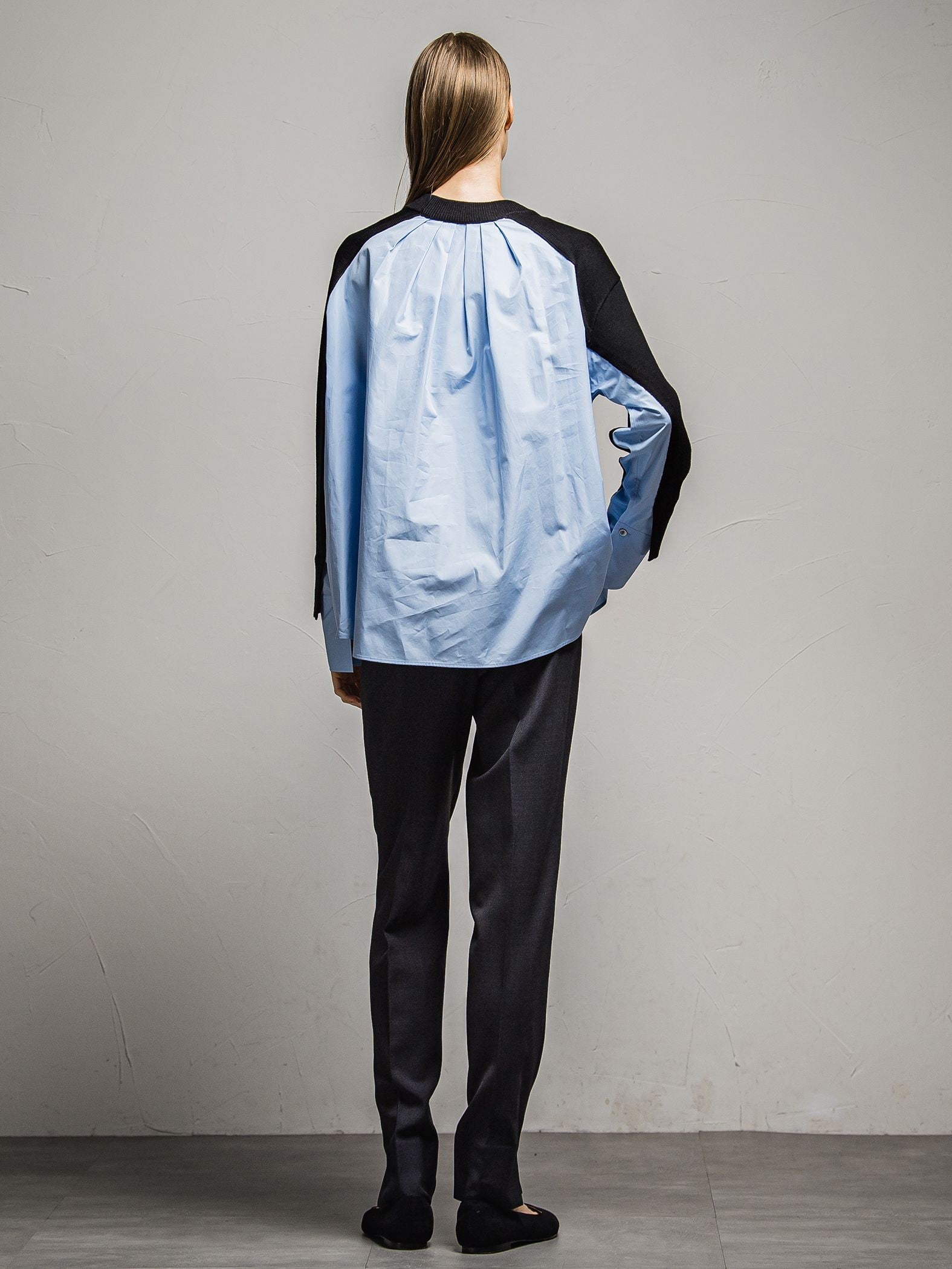 ミュールクルギャバテーパードパンツ