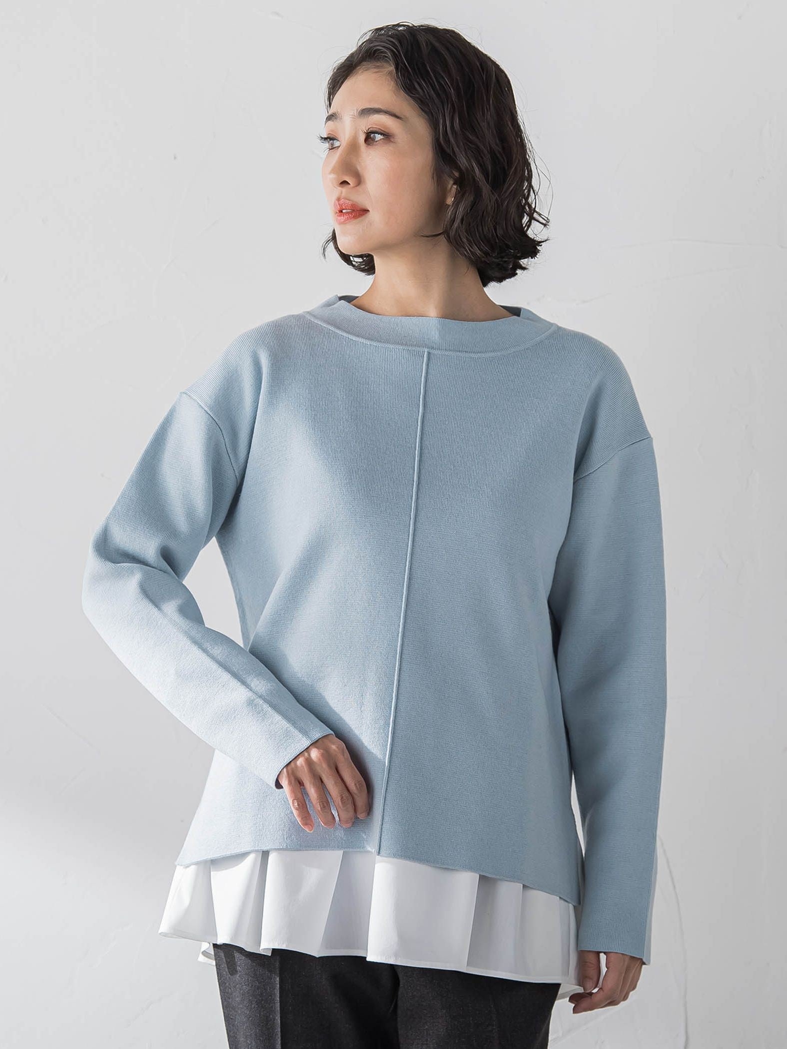 【大きいサイズ】ペプラムカットソー