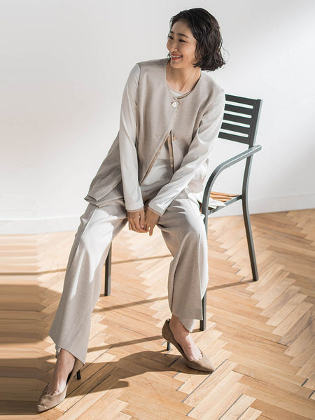 【大きいサイズ】リネンライクオックスパンツ