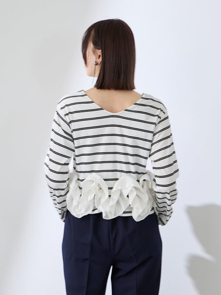 ラッフルヘムクロプトプルオーバー