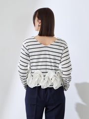 ラッフルヘムクロプトプルオーバー