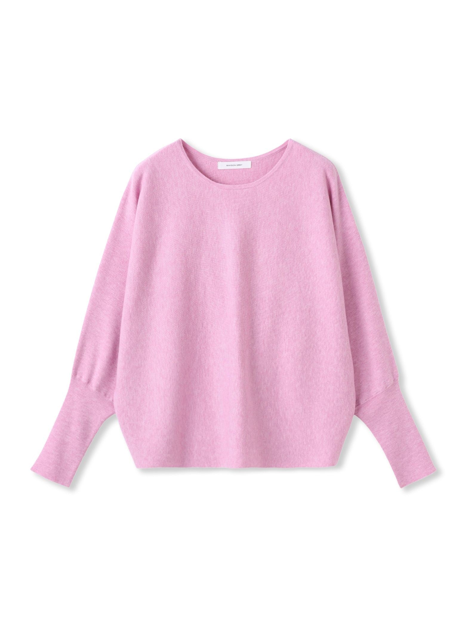 袖口ボタンドルマンニットプルオーバー≪手洗い可能≫