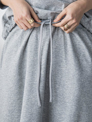 ボートネックドロストヘムスカートセットアップ