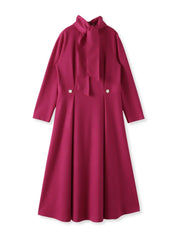 【WEB限定カラーあり/新色追加】ルミナリー圧縮スムースワンピース