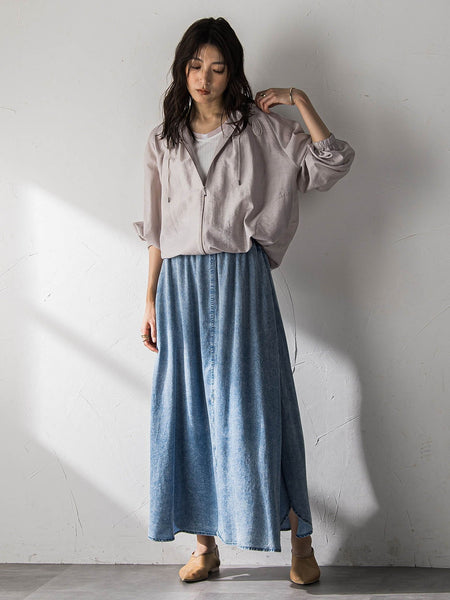 ゆれるデニムサークルスカート