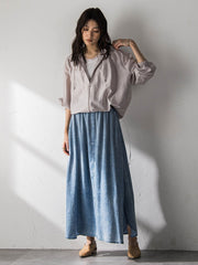 ゆれるデニムサークルスカート