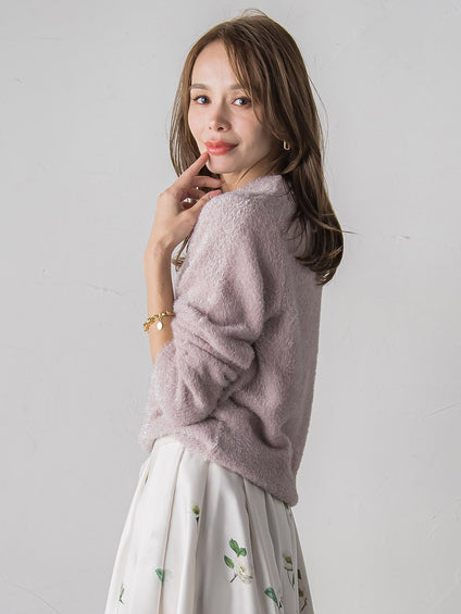 ラメシャギーニット