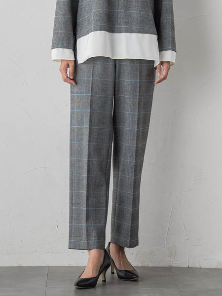 【大きいサイズ】ピクシエスタストレートパンツ≪洗濯機で洗える≫