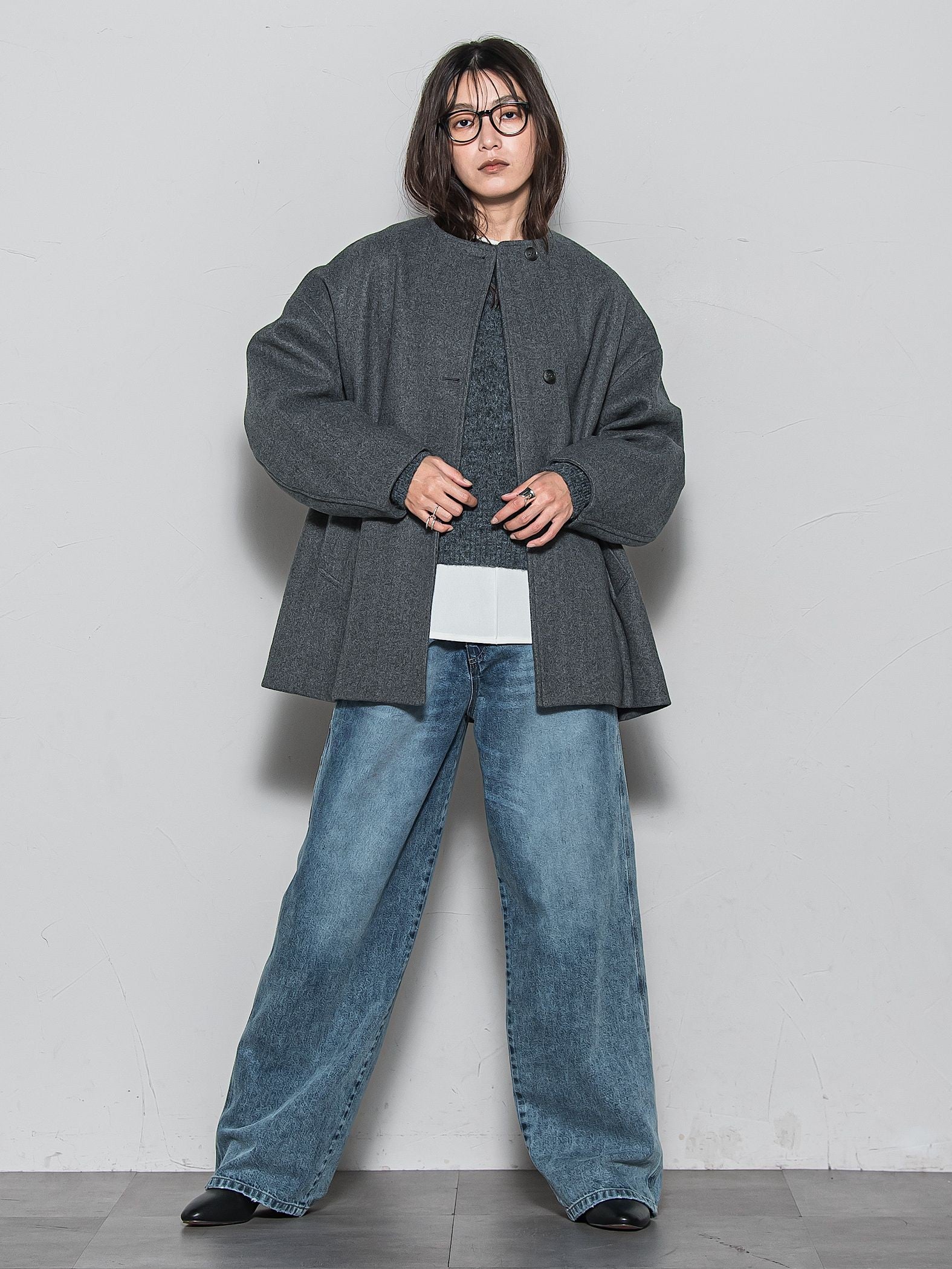 フラッフィークルーネックニット≪手洗い可能≫