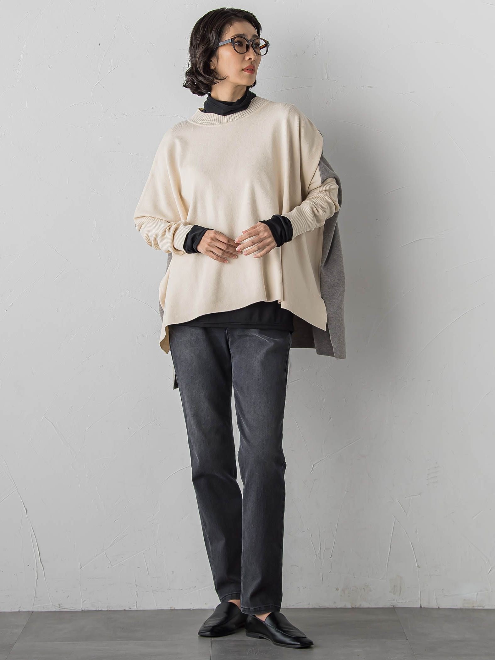 【WEB限定/大きいサイズ】”あたたか美脚”裏起毛デニム