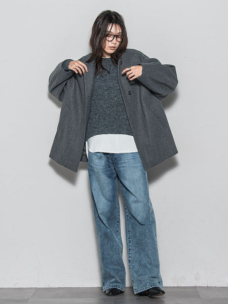 フラッフィークルーネックニット≪手洗い可能≫