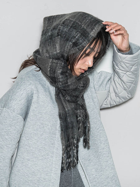 ブークレチェックストール