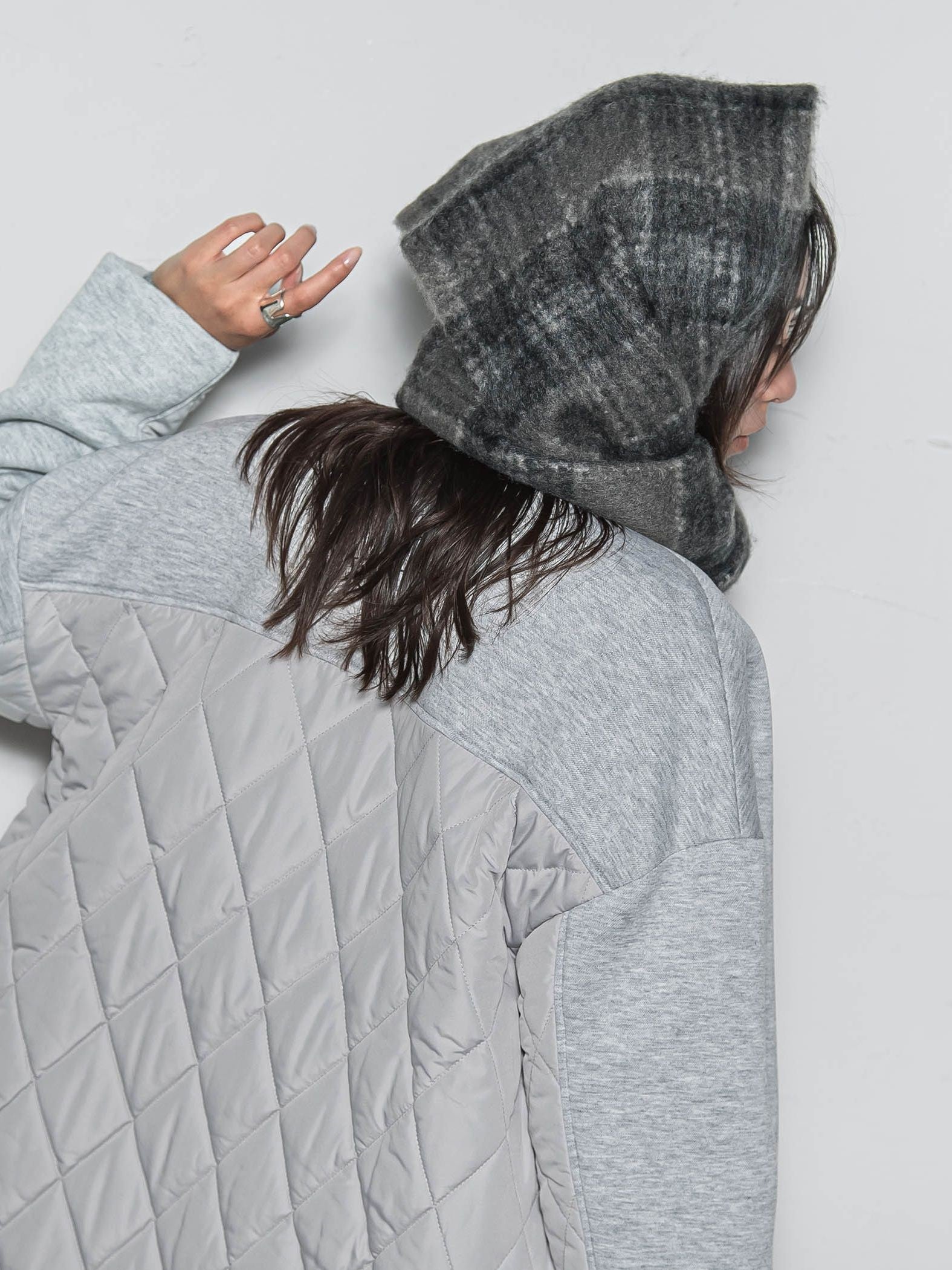 ブークレチェックストール