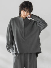 【新色追加】サーモサキソニーバックタックスキッパーブラウス≪洗濯機で洗える≫