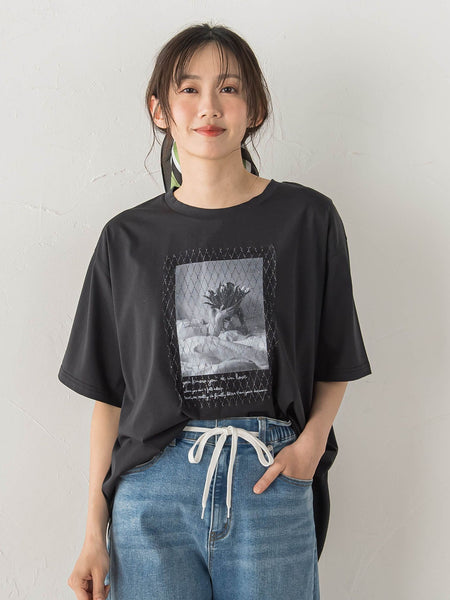 チュール重ねフォトTシャツ