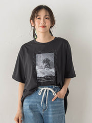 チュール重ねフォトTシャツ