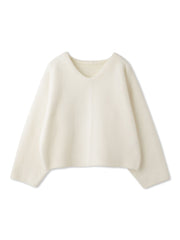 フェレットタッチWフェイスボクシーニット≪手洗い可能≫